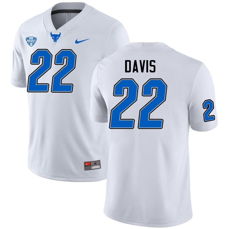 Ronnell Davis UB Bulls Jersey,University Of Buffalo Bulls #22 Ronnell Davis Jersey Youth-White